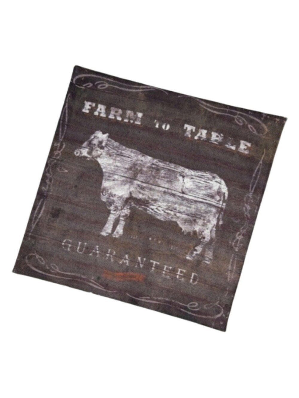FARM TO TABLE "Cow"  Farmhouse Canvas